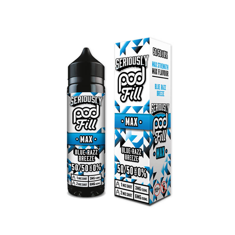 Doozy Vape Co Seriously Pod Fill MAX Blue Razz Breeze Shortfill - 40ml