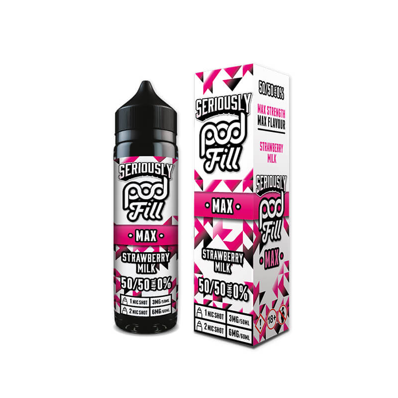 Doozy Vape Co Seriously Pod Fill MAX Strawberry Milk Shortfill - 40ml