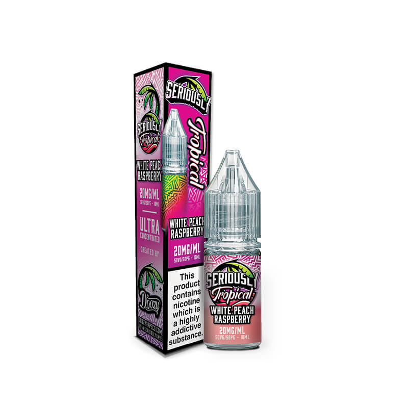 Doozy Vape Co Seriously Tropical White Peach Raspberry 10ml Nic Salt E-Liquid