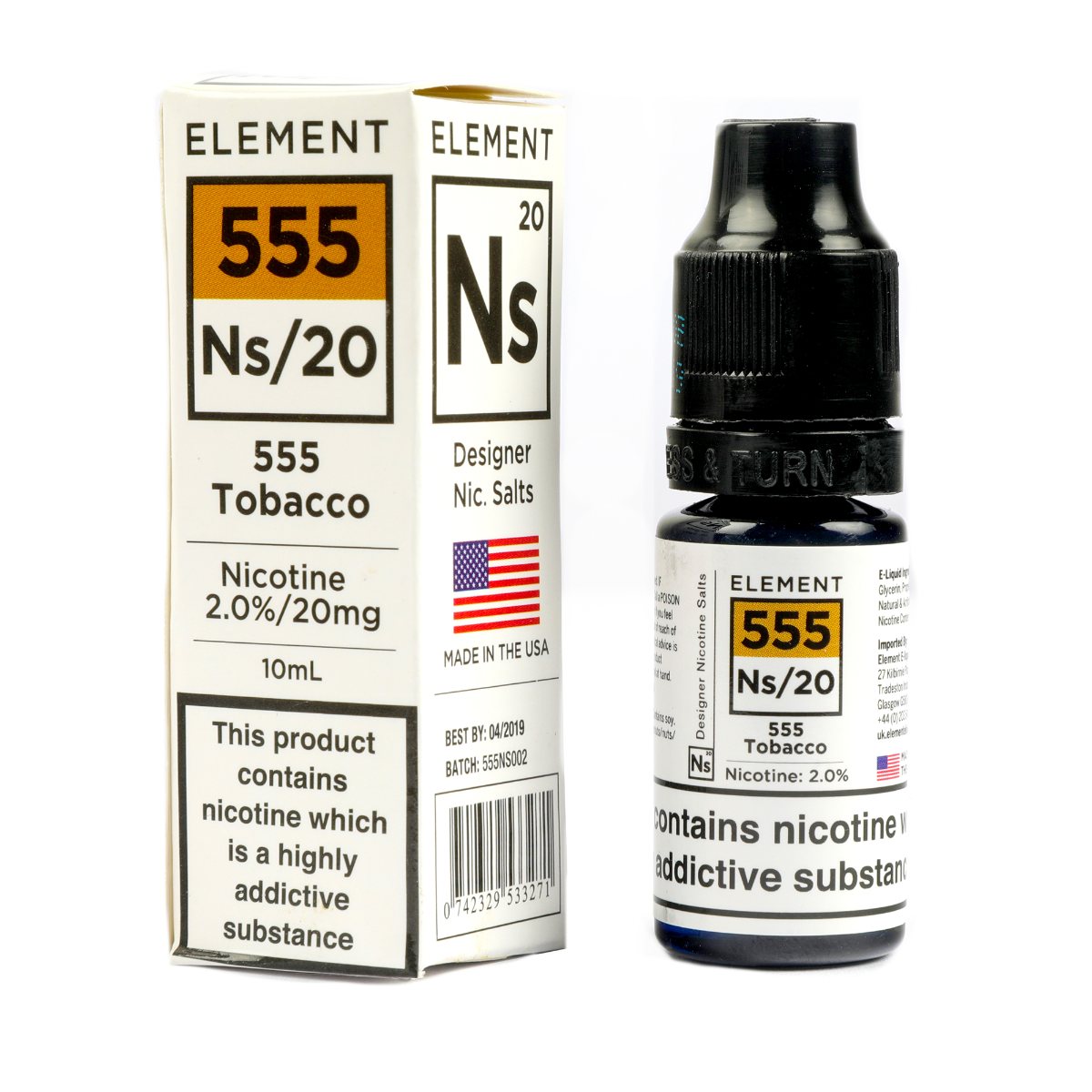 NS20 555 Tobacco 10ml E-Liquid