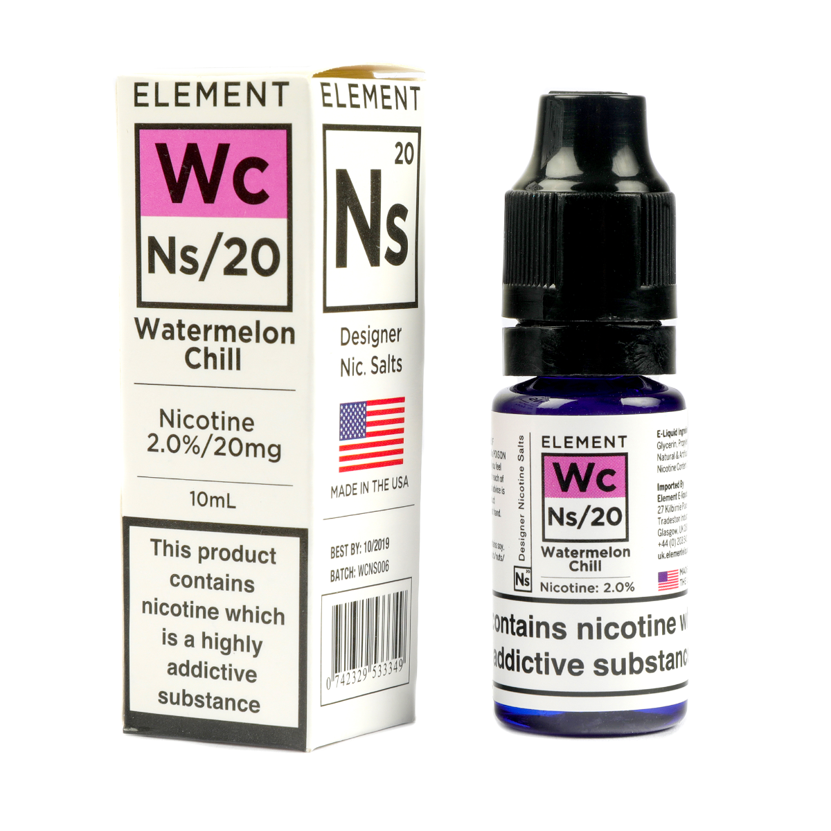 NS20 Watermelon Chill 10ml E-Liquid