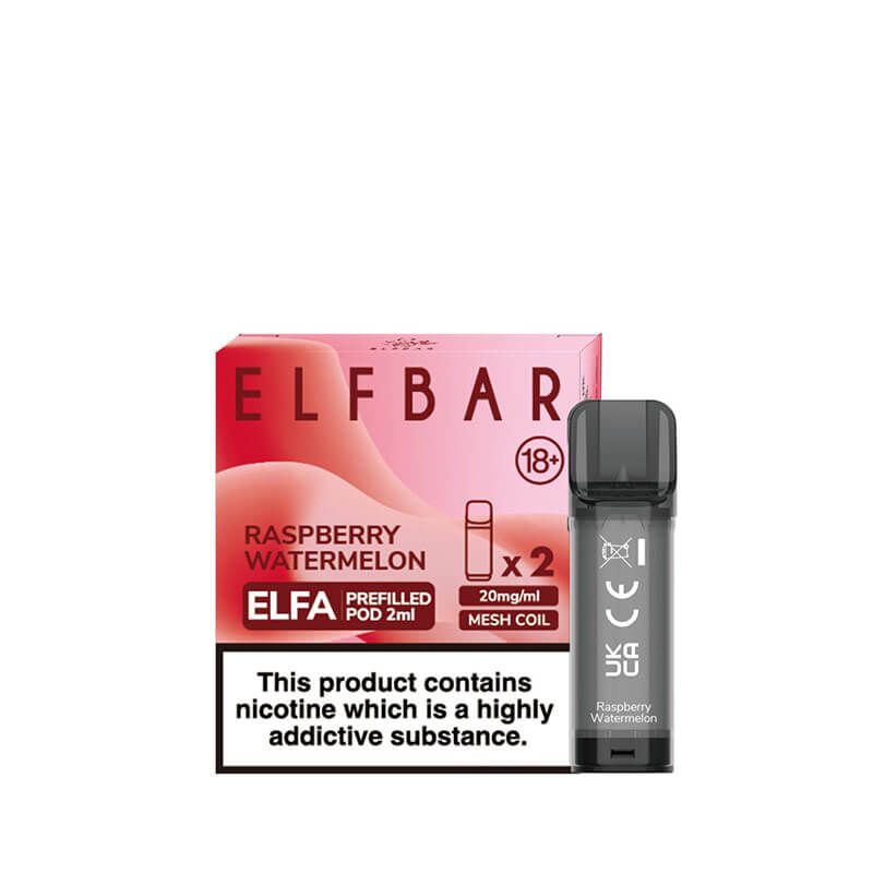 Elf Bar Elfa Raspberry Watermelon Prefilled Pods 20mg - 2 Pack