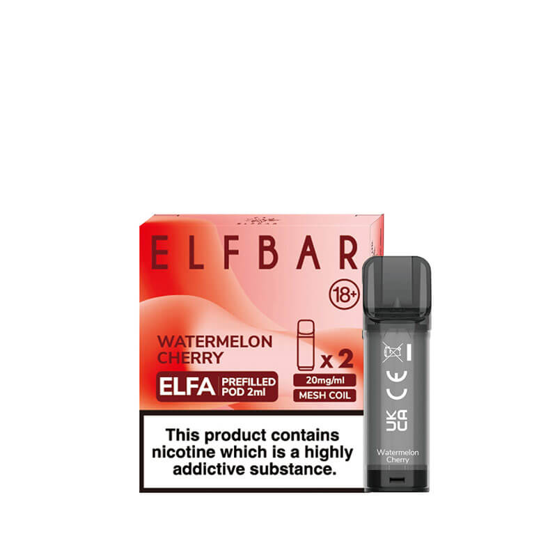 Elf Bar Elfa Watermelon Cherry Prefilled Pods 20mg - 2 Pack