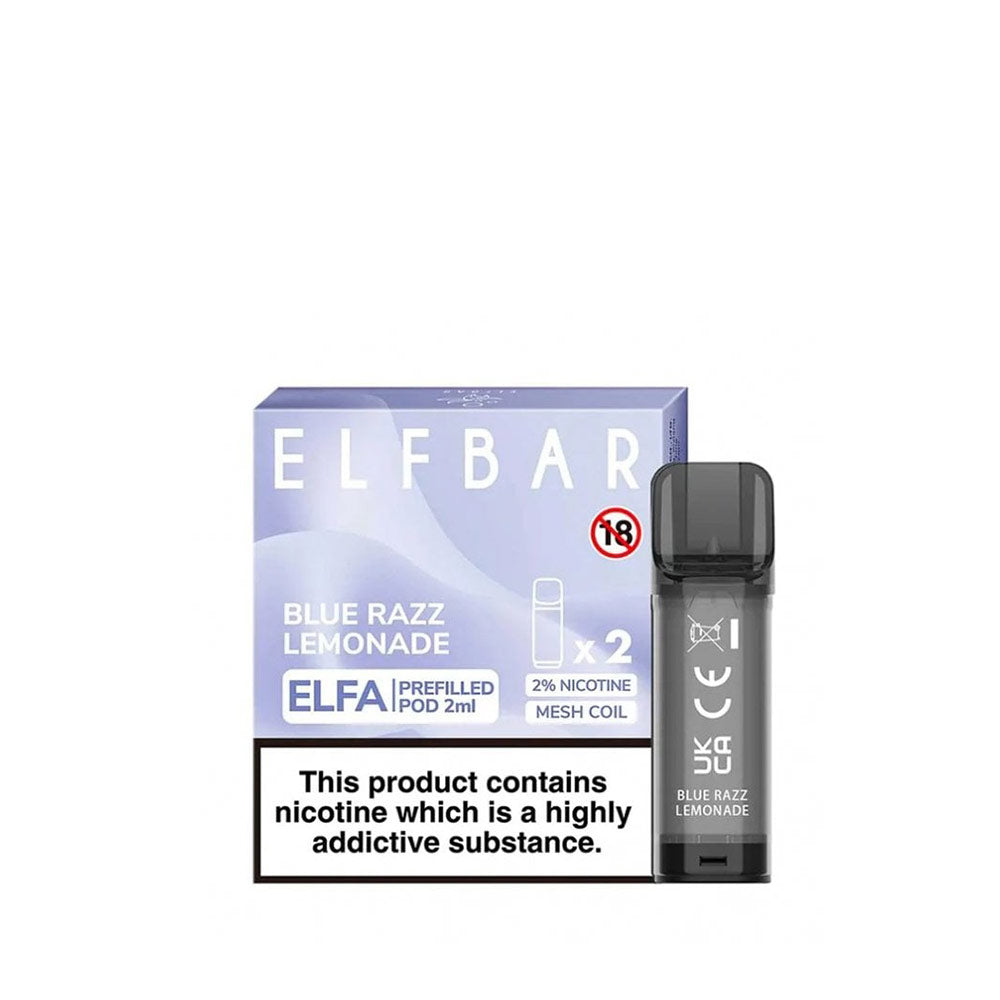 Elf Bar Elfa Blue Razz Lemonade Prefilled Pods 20mg