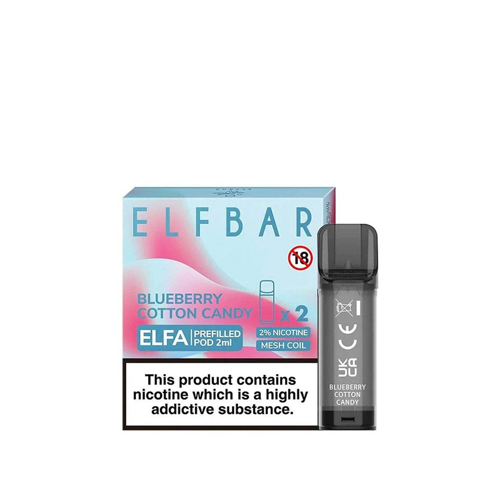 Elf Bar Elfa Blueberry Cotton Candy Prefilled Pods 20mg