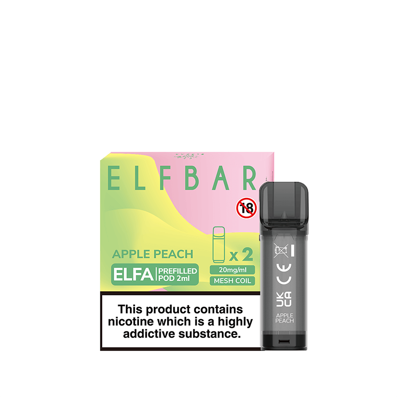 Elf Bar Elfa Apple Peach Prefilled Pods 20mg - 2 Pack