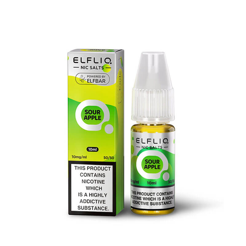 Elf Bar ElfLiq Sour Apple 10ml Nic Salt E-Liquid