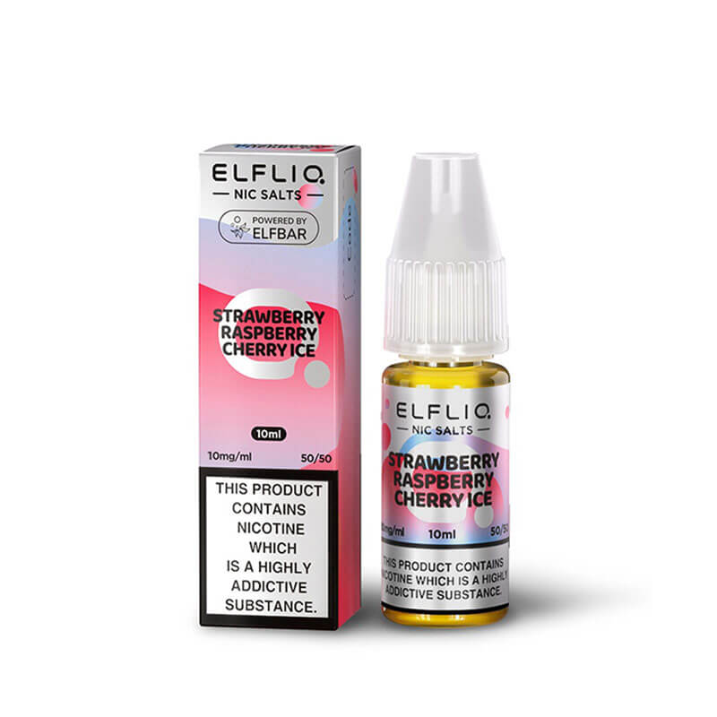 Elf Bar ElfLiq Strawberry Raspberry Cherry Ice 10ml Nic Salt E-Liquid