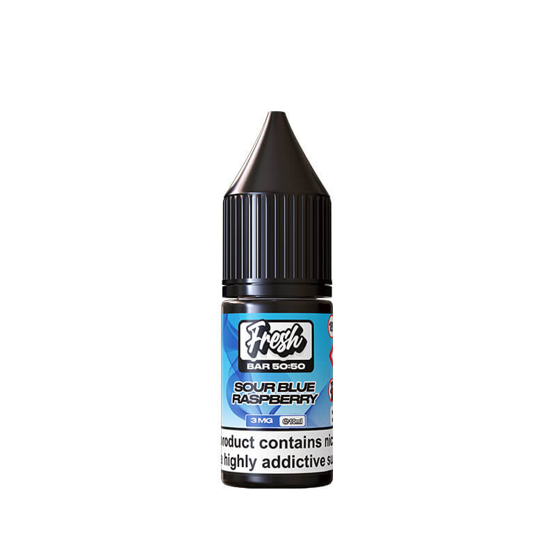 Fresh Bar 50/50 Sour Blue Raspberry 10ml E-Liquid By Pukka Juice