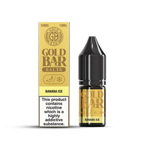 Gold Bar Banana Ice Nic Salt E-Liquid 10ml