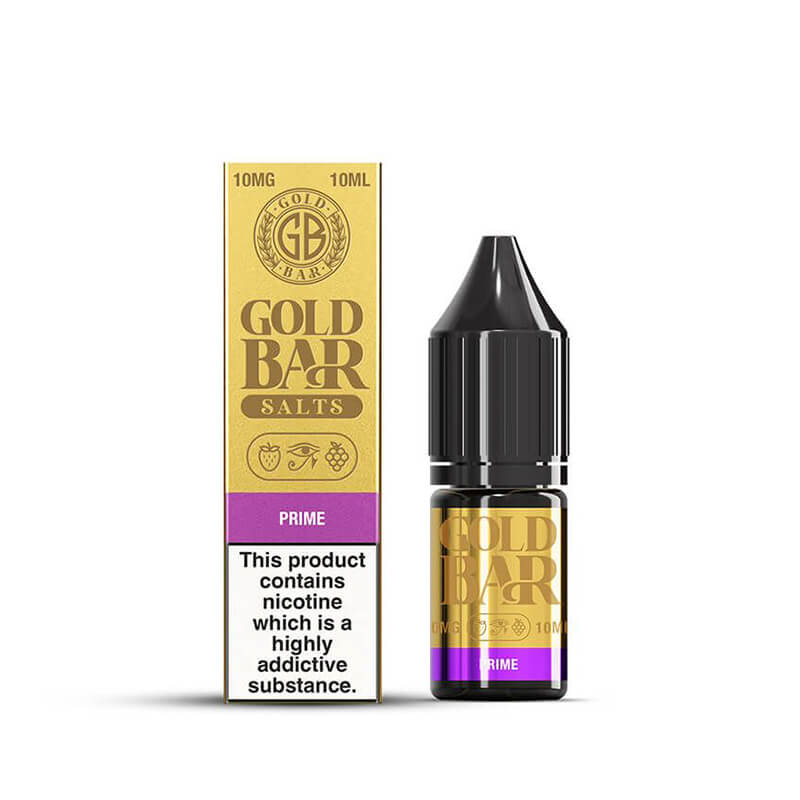 Gold Bar Salts Prime Nic Salt E-Liquid 10ml