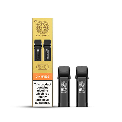 Gold Bar Reload 24K Mango Prefilled Vape Pods - 20mg