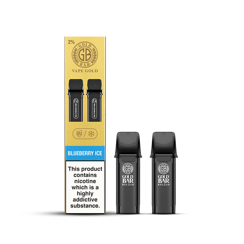 Gold Bar Reload Blueberry Ice Prefilled Vape Pods - 20mg