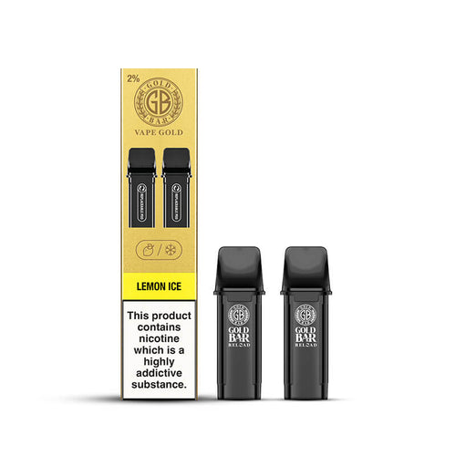 Gold Bar Reload Lemon Ice Prefilled Vape Pods 20mg - 2 x Pods