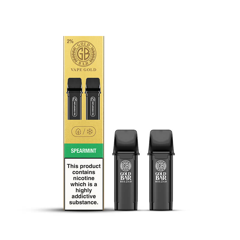 Gold Bar Reload Spearmint Prefilled Vape Pods 20mg - 2 x Pods