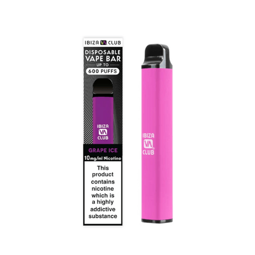 Ibiza Club Disposable Vape Bar Grape Ice 10mg