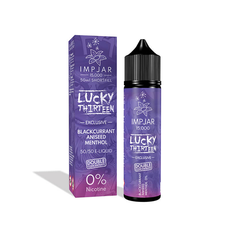 Imp Jar & Lucky 13 Blackcurrant Aniseed Menthol 50ml Shortfill E-Liquid