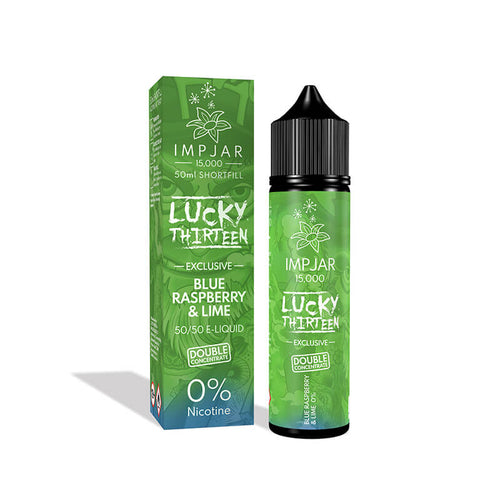 Imp Jar & Lucky 13 Blue Raspberry & Lime 50ml Shortfill E-Liquid