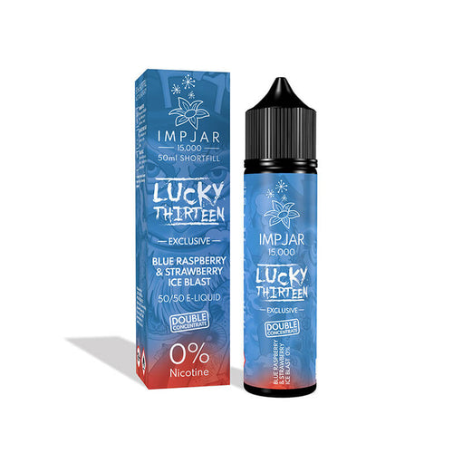 Imp Jar & Lucky 13 Blue Raspberry & Strawberry Ice Blast 50ml Shortfill E-Liquid