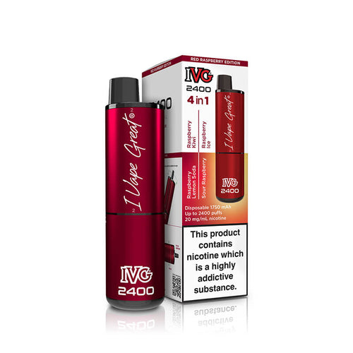 IVG  2400 Red Raspberry Edition 4 In 1 20mg Disposable Vape