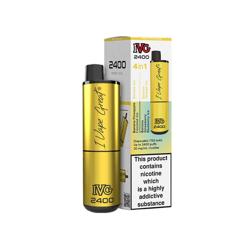 IVG  2400 Banana Edition 4 in 1 Disposable Vape - 20mg