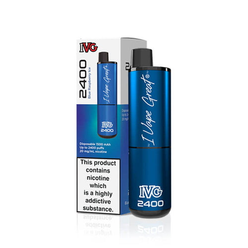 IVG  2400 Blue Raspberry Ice 20mg Disposable Vape