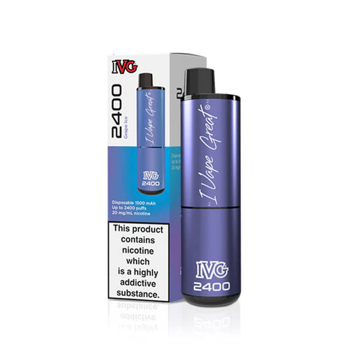 IVG  2400 Grape Ice 20mg Disposable Vape