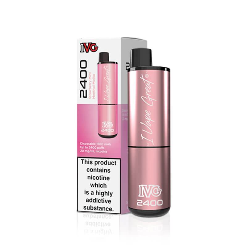 IVG  2400 Strawberry Mint Menthol Mojito 20mg Disposable Vape