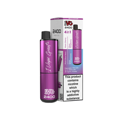 IVG  2400 Plum Edition 4 In 1 20mg Disposable Vape