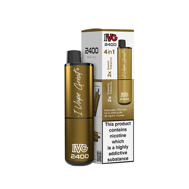 IVG  2400 Tobacco Edition 4 In 1 20mg Disposable Vape