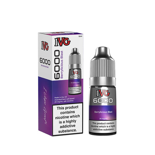 IVG  6000 Berrylicious Blast 10ml Nic Salt E-Liquid