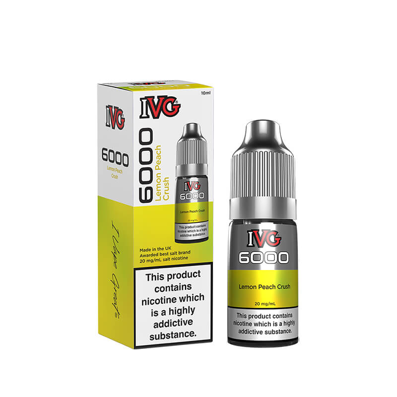 IVG  6000 Lemon Peach Crush 10ml Nic Salt E-Liquid