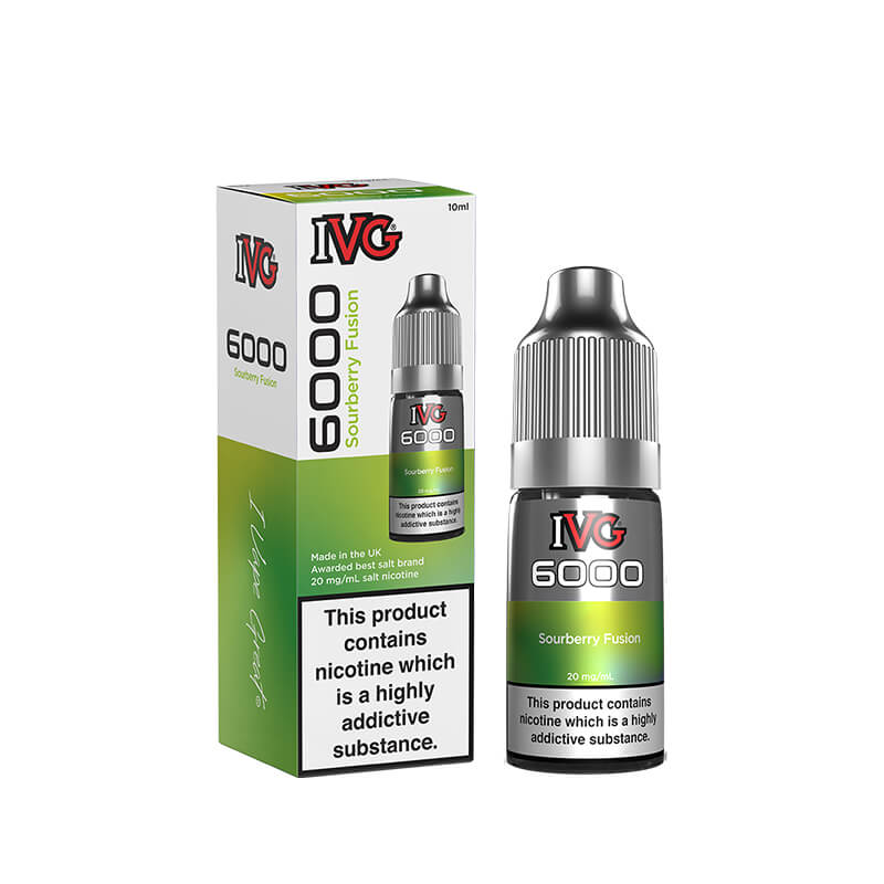 IVG  6000 Sourberry fusion 10ml Nic Salt E-Liquid