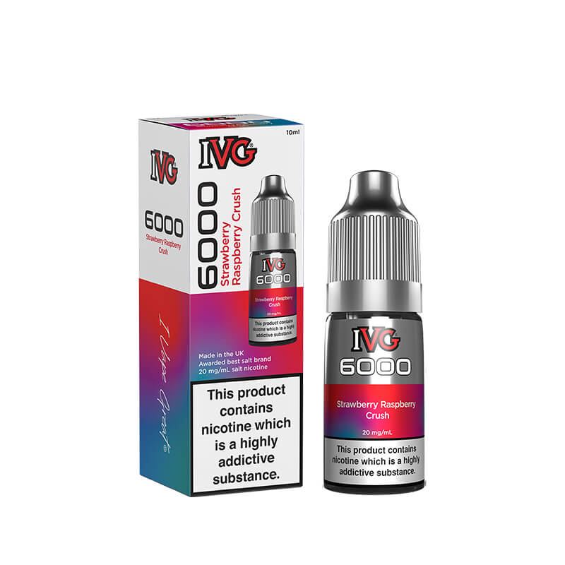 IVG  6000 Strawberry Raspberry Crush 10ml Nic Salt E-Liquid