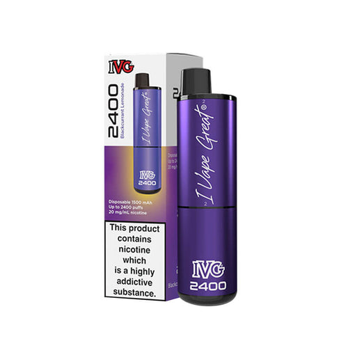 IVG  2400 Blackcurrant Lemonade 20mg Disposable Vape