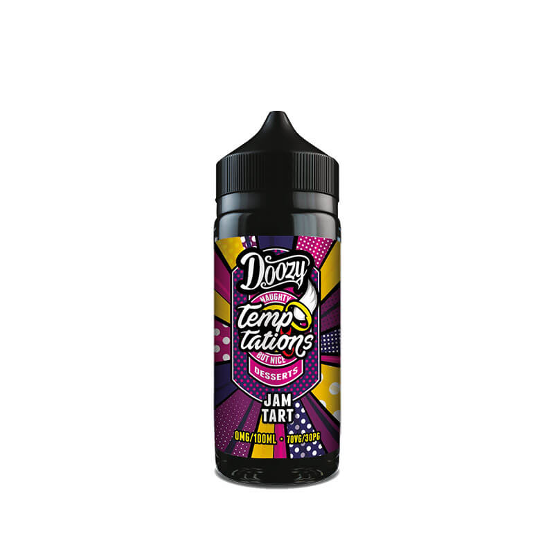 Doozy Vape Co Temptations Jam Tart 100ml Shortfill E-Liquid