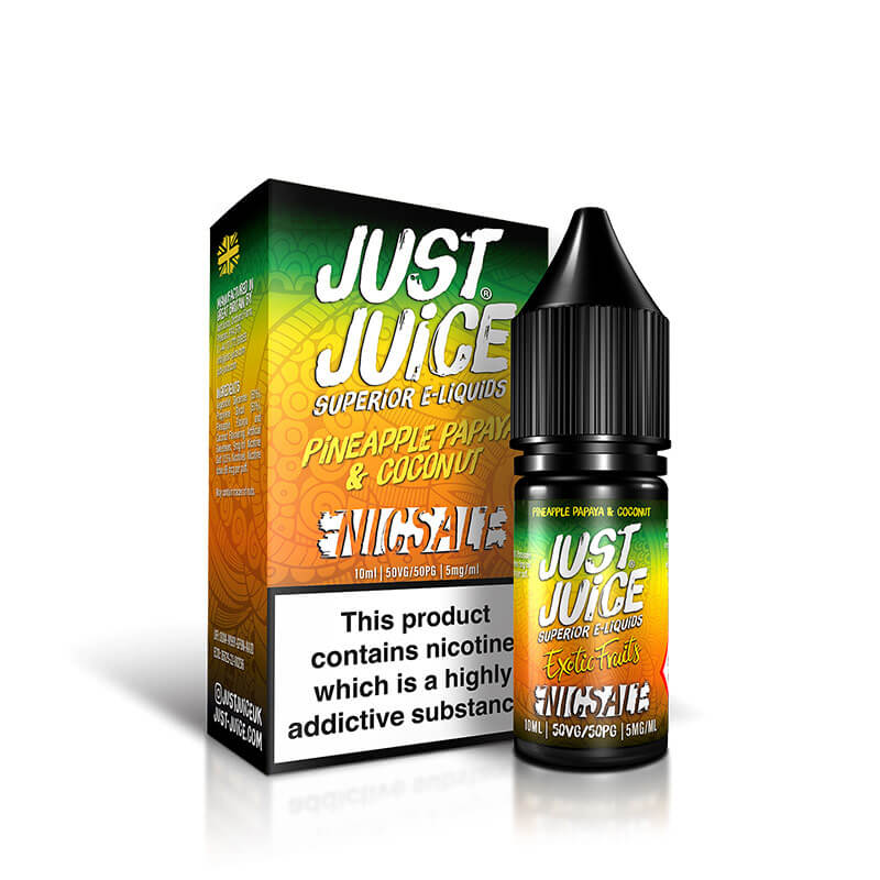 Just Juice  Exotic Fruits Pineapple Papaya & Coconut 10ml Nic Salt E-Liquid