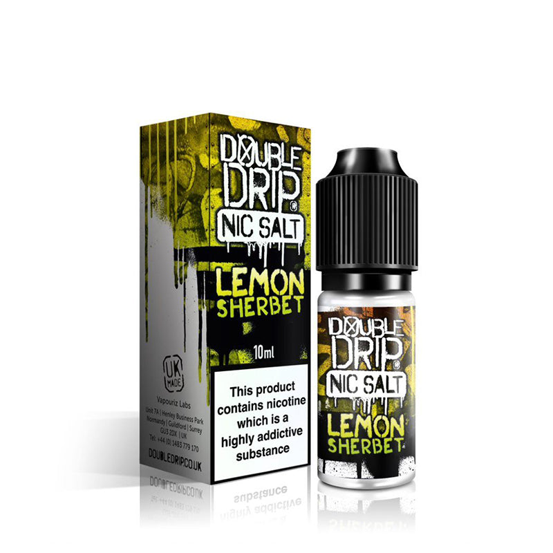 Double Drip Lemon Sherbet Nic Salts E Liquid 10ml