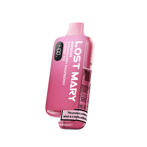 Lost Mary BM6000 Strawberry Raspberry Cherry Ice Disposable Vape  - 20mg