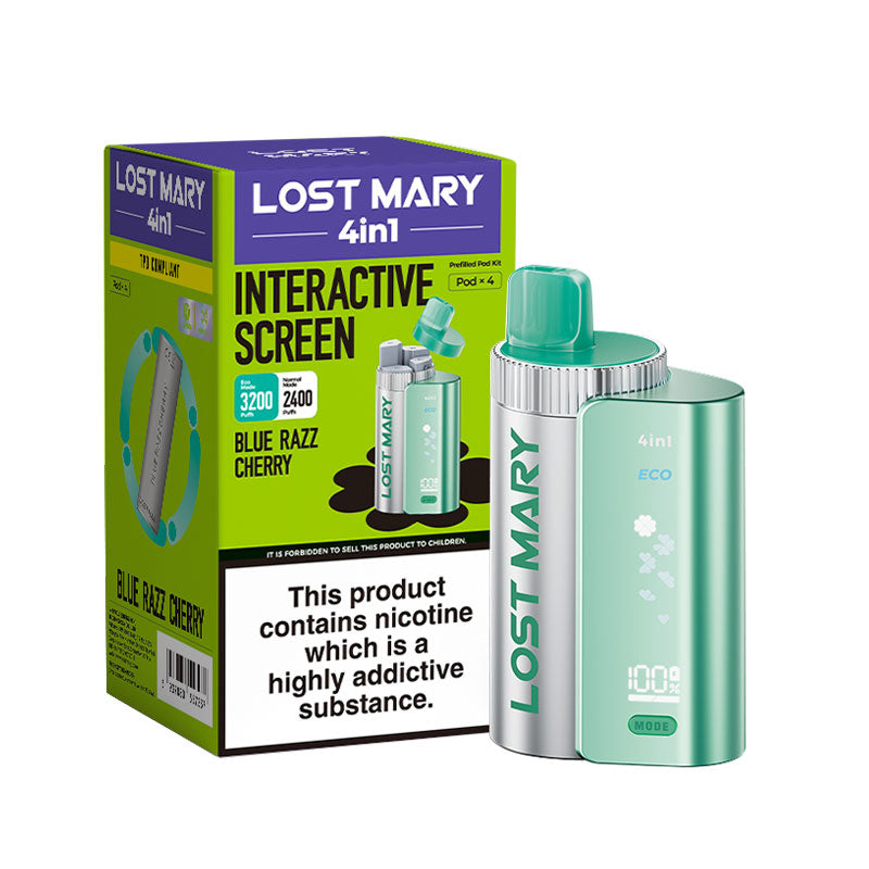 Lost Mary 4in1 Blue Razz Cherry Pre-Filled Pod Kit