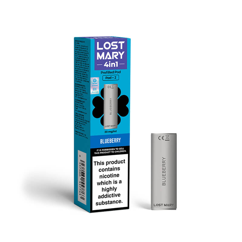 Lost Mary 4in1Blueberry Prefilled Vape Pods 20mg - 2 Pods