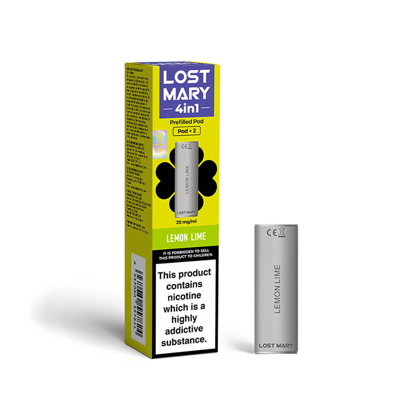 Lost Mary 4in1 Lemon Lime Prefilled Vape Pods 20mg - 2 Pods