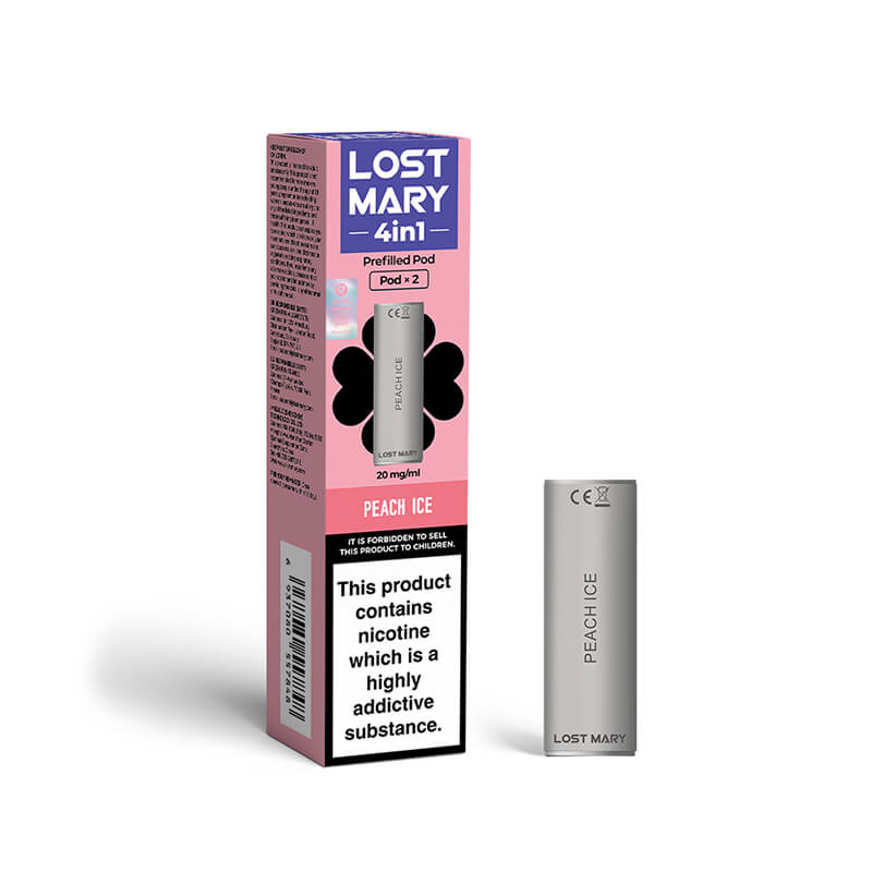 Lost Mary 4in1 Peach Ice Prefilled Vape Pods 20mg - 2 Pods