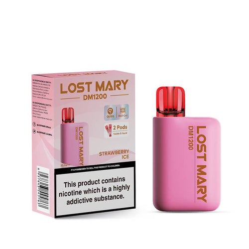 Lost Mary DM1200 Strawberry Ice Disposable Vape 20mg