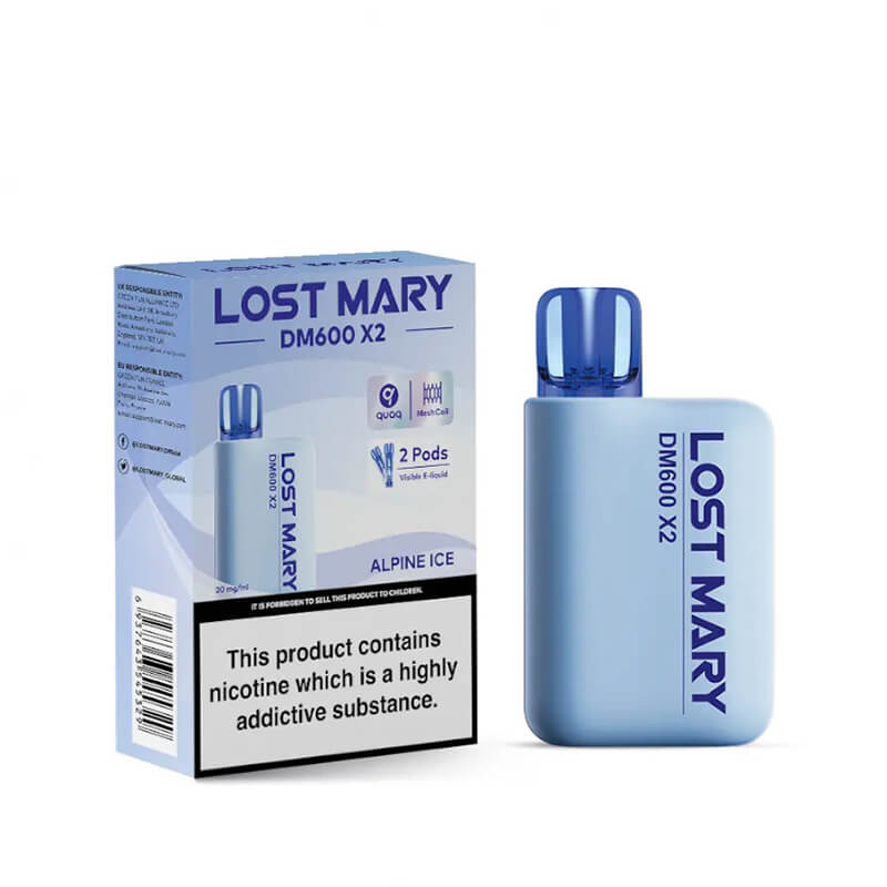 Lost Mary DM600 X2 Alpine Ice Disposable Vape 20mg