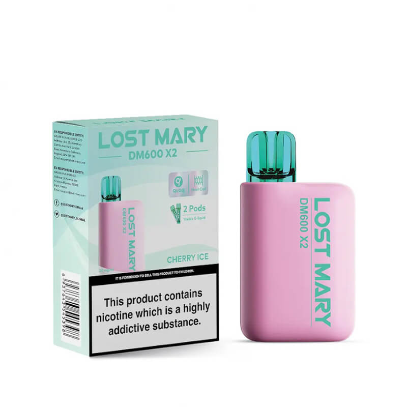 Lost Mary DM600 X2 Cherry Ice Disposable Vape 20mg