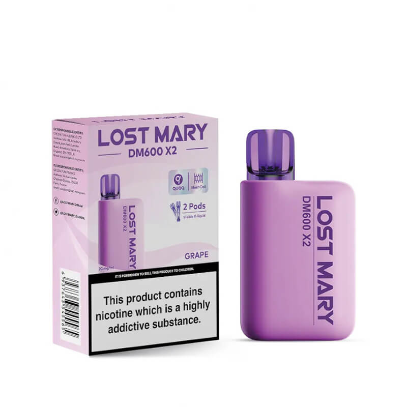 Lost Mary DM600 X2 Grape Disposable Vape 20mg