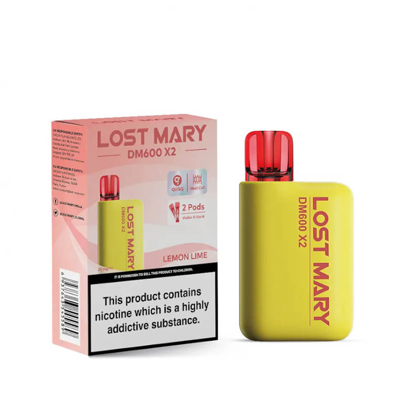 Lost Mary DM600 X2 Kiwi Lemon Lime Disposable Vape 20mg