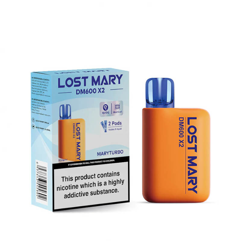 Lost Mary DM600 X2 Kiwi Maryturbo Disposable Vape 20mg