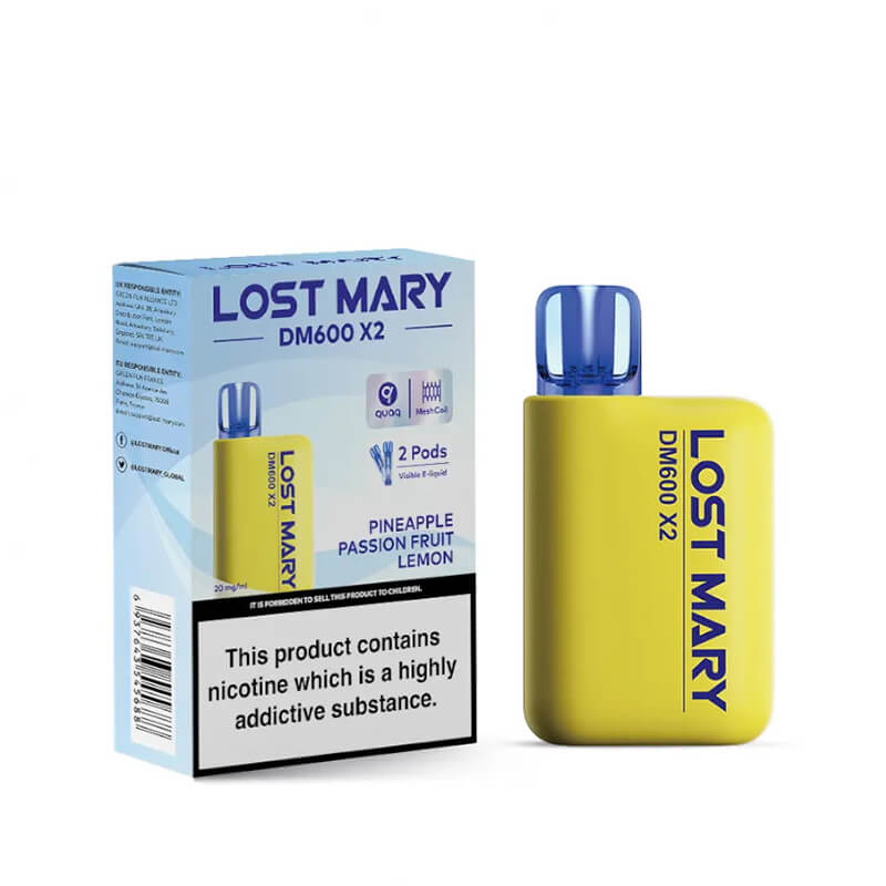 Lost Mary DM600 X2 Pineapple Passion Fruit Lemon Disposable Vape 20mg